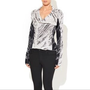 BCBG Eva Crossover Zip Sweater XXS